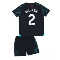 Manchester City Kyle Walker #2 Tredje Dräkt Barn 2023-24 Kortärmad (+ Korta byxor)
